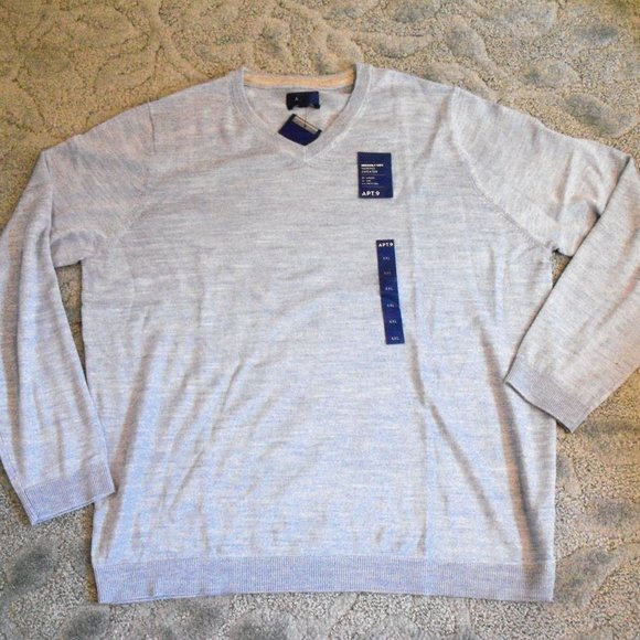 Apt.9 men's merino sweater (#EV974) - Picture 2 of 3